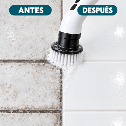 Antes y después de limpiar las juntas del baño