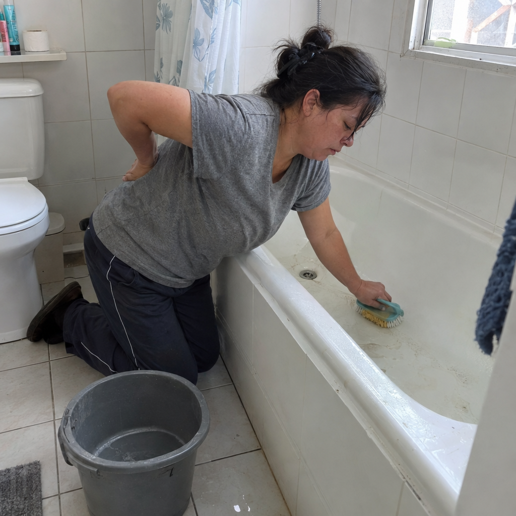 ¿Otra vez de rodillas limpiando la tina?