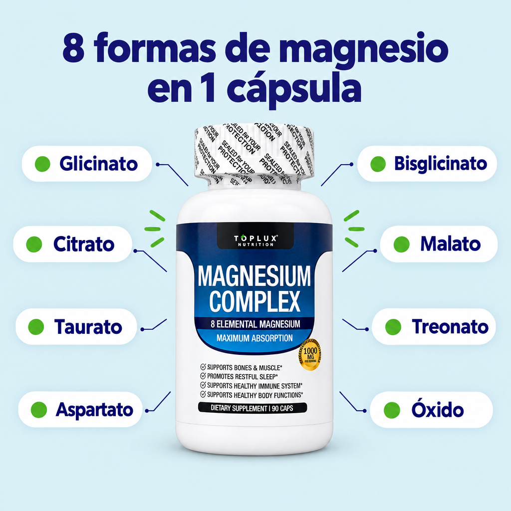8 formas de magnesio en 1 cápsula