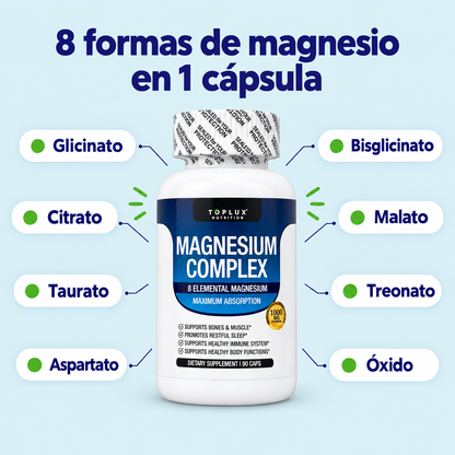 8 formas de magnesio en 1 cápsula