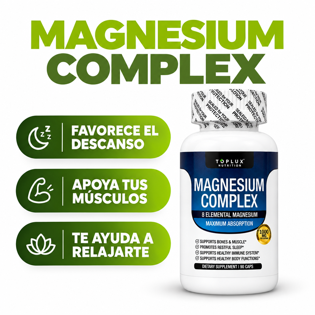 Magnesium Complex: favorece el descanso, apoya tus músculos, te ayuda a relajarte
