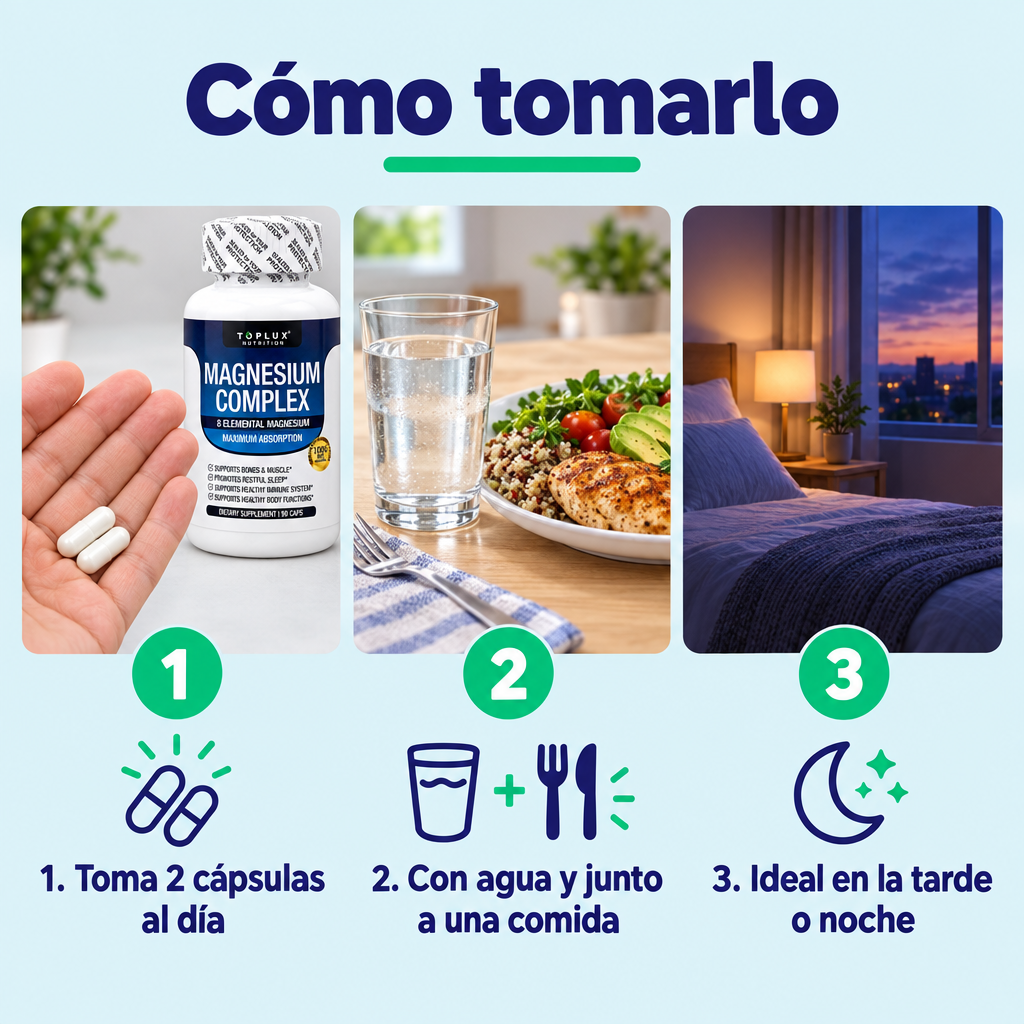 Cómo tomar Magnesium Complex